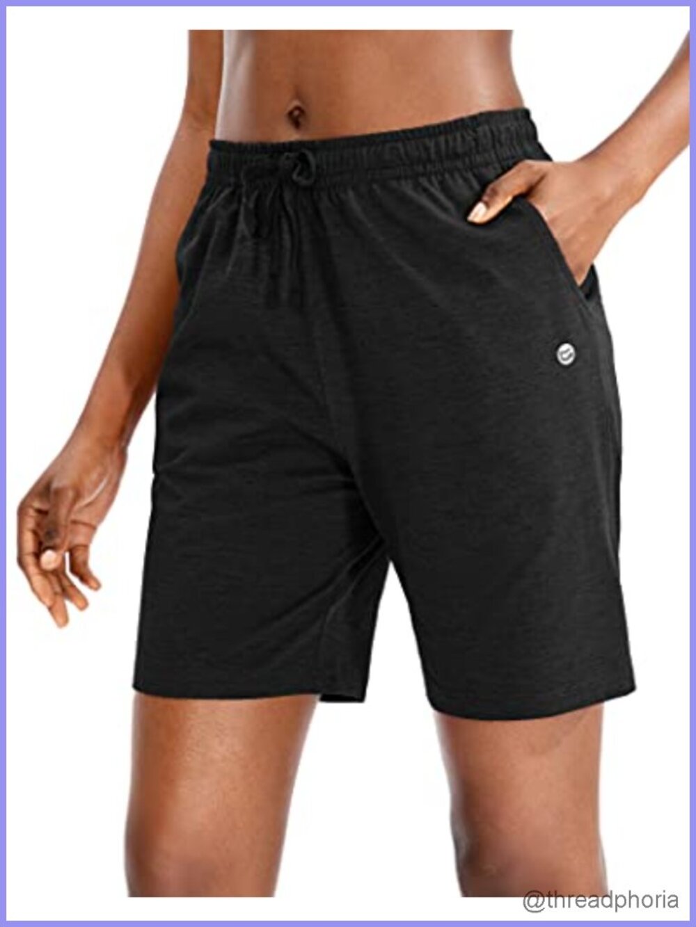 Women's Quick Dry Bermuda Shorts with Pockets Elastic Waist Athletic